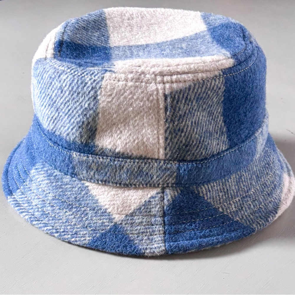 American Eagle Outfitters Colorblock Beushed Buffalo Plaid Check Bucket Hat